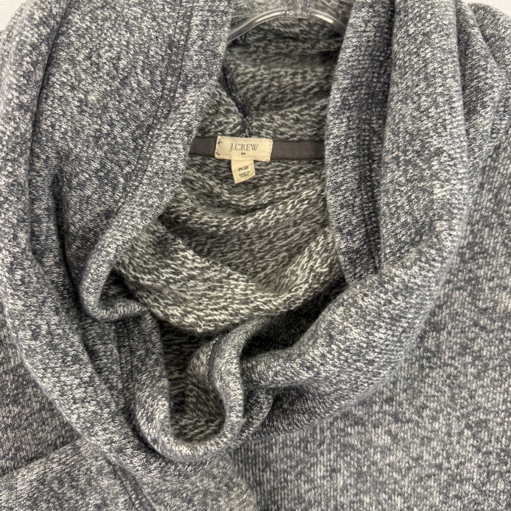 J. Crew Marled Gray Cowl Neck Sweater Pullover‎ Long Sleeve Women XS - Picture 3 of 12